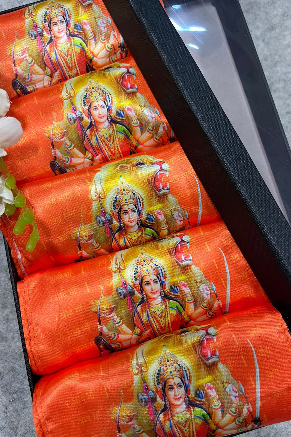 Maa Durga Gift Box Stole Set Of  5