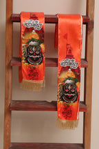 Divya India Blessings Stole/Patka  Jay Shree Mahakal Stoles || Satin Silk Cloth Print Unisex God Printed Scarf for Spiritual Wear ( With Handcrafted Lace ) - Divya India