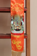 Divya India Blessings Stole/Patka  Khatushyam Ji Stoles || Satin Silk Cloth Print Unisex God Printed Scarf for Spiritual Wear ( With Handcrafted Lace ) - Divya India