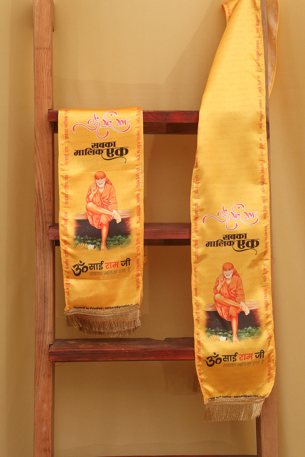Divya India Blessings Stole  Sai Baba Stoles: Shop Shakti Blessings Patka & Silk Cloth Print Dupatta Unisex God Printed Scarf for Spiritual Wear - Divya India
