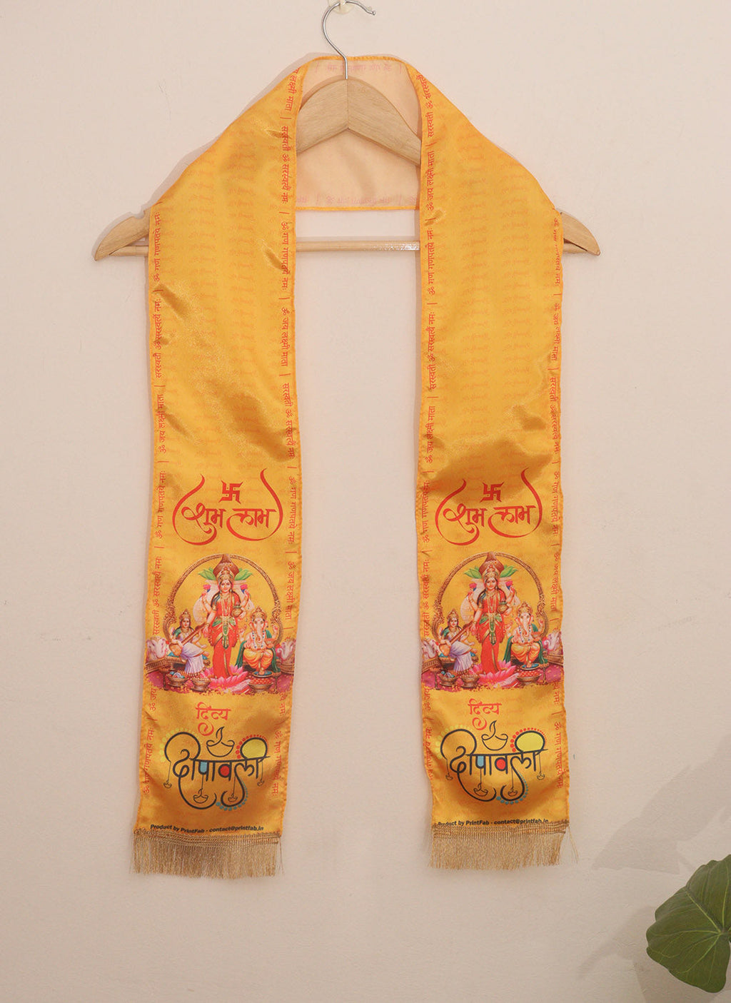 Divine Aura: Spiritual Divya Deepawali Stole - Divya India