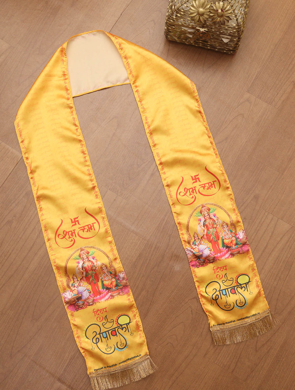Divine Aura: Spiritual Divya Deepawali Stole - Divya India