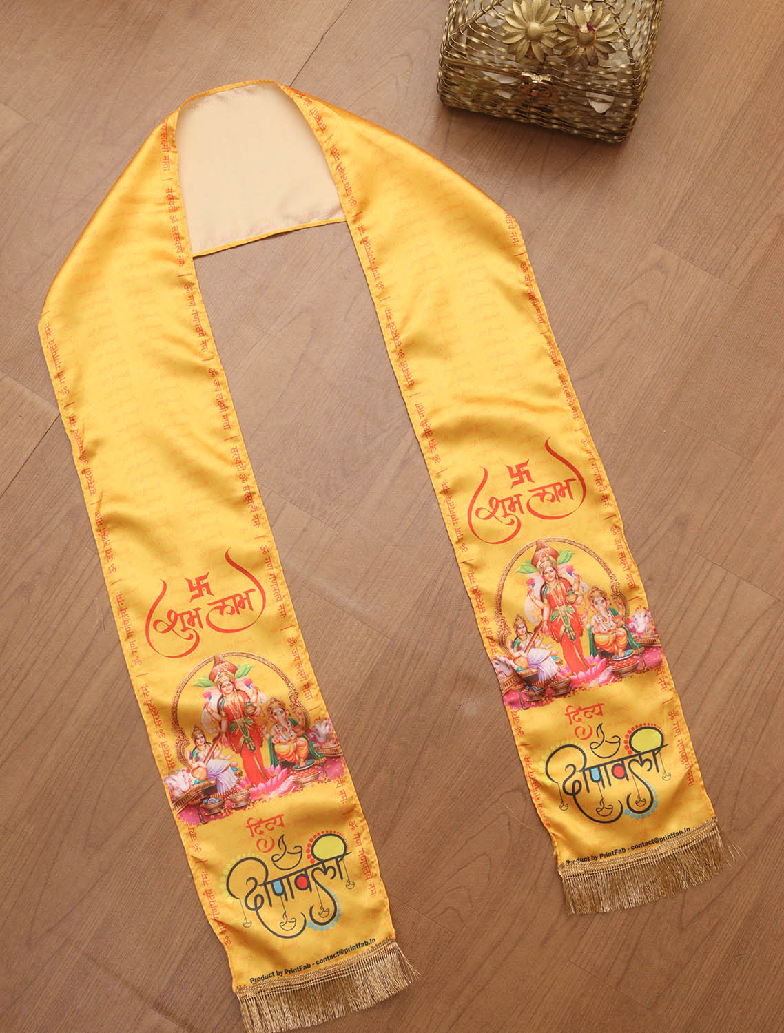 Divine Aura: Spiritual Divya Deepawali Stole - Divya India