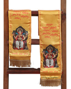 Divya India Blessings Stole  Lalbaugcha Raja Stoles: Shop Shakti Blessings Patka & Silk Cloth Print Dupatta Unisex God Printed Scarf for Spiritual Wear - Divya India