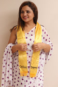 Divya India Welcome "Suswagatam" Stole  Patka - Silk Cloth Printed Dupatta | Unisex Printed Scarf for Welcoming Guests & Traditional Wear - Divya India