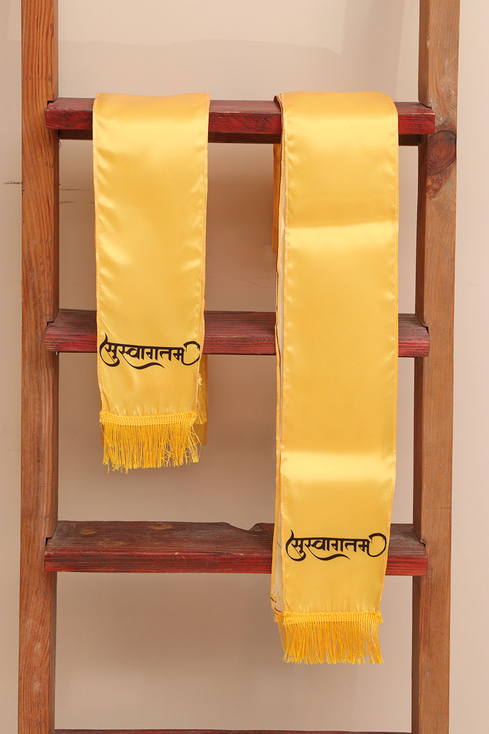 Divya India Welcome "Suswagatam" Stole  Patka - Silk Cloth Printed Dupatta | Unisex Printed Scarf for Welcoming Guests & Traditional Wear - Divya India