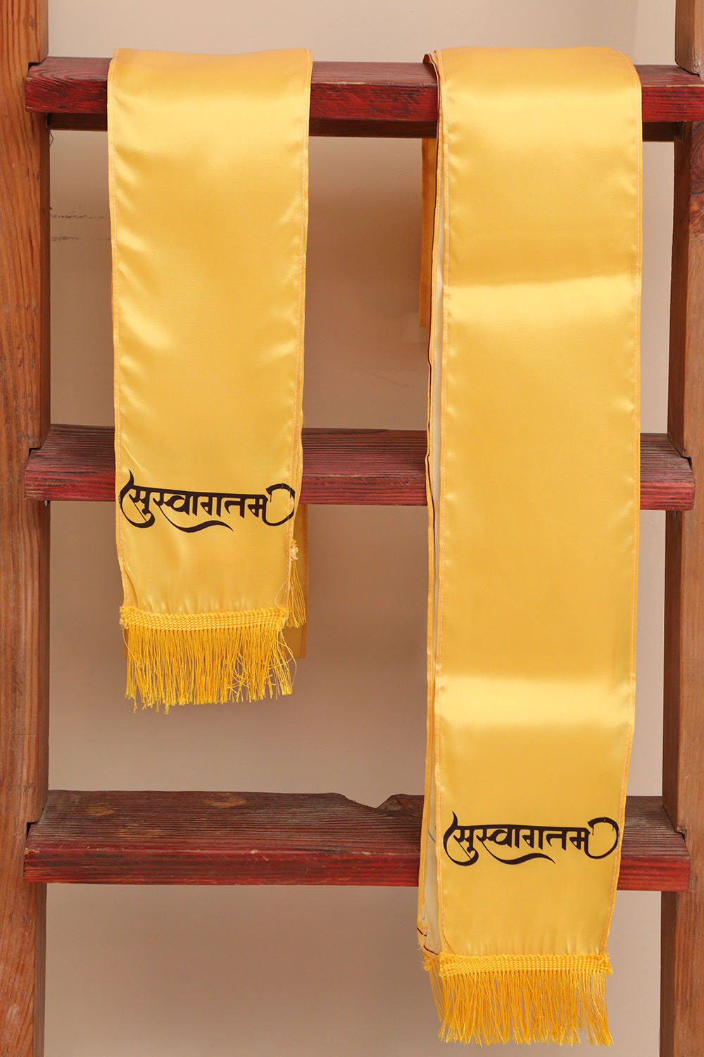 Divya India Welcome "Suswagatam" Stole  Patka - Silk Cloth Printed Dupatta | Unisex Printed Scarf for Welcoming Guests & Traditional Wear - Divya India