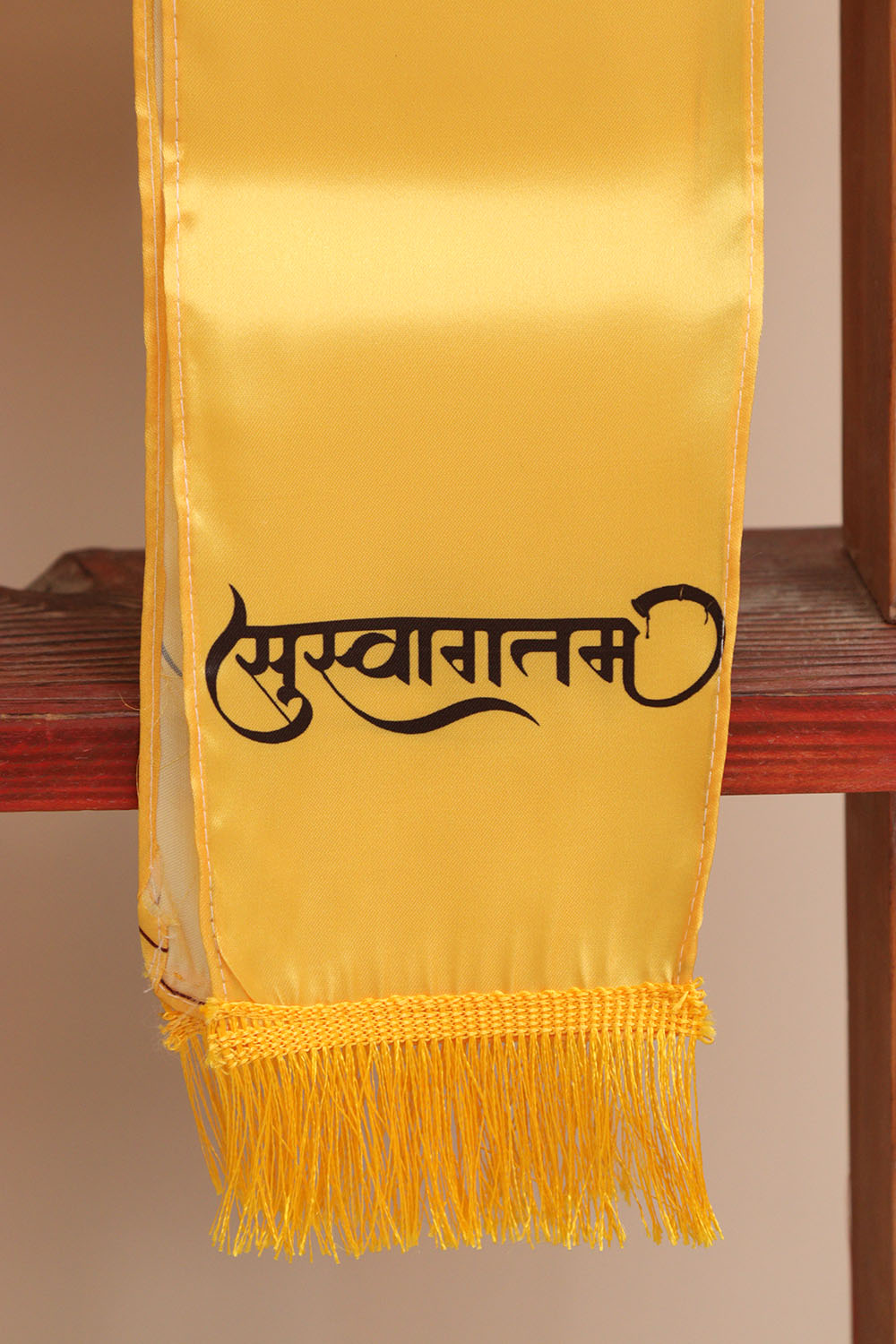 Divya India Welcome "Suswagatam" Stole  Patka - Silk Cloth Printed Dupatta | Unisex Printed Scarf for Welcoming Guests & Traditional Wear - Divya India
