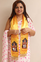 Divya India Blessings Stole  Lalbaugcha Raja Stoles: Shop Shakti Blessings Patka & Silk Cloth Print Dupatta Unisex God Printed Scarf for Spiritual Wear - Divya India