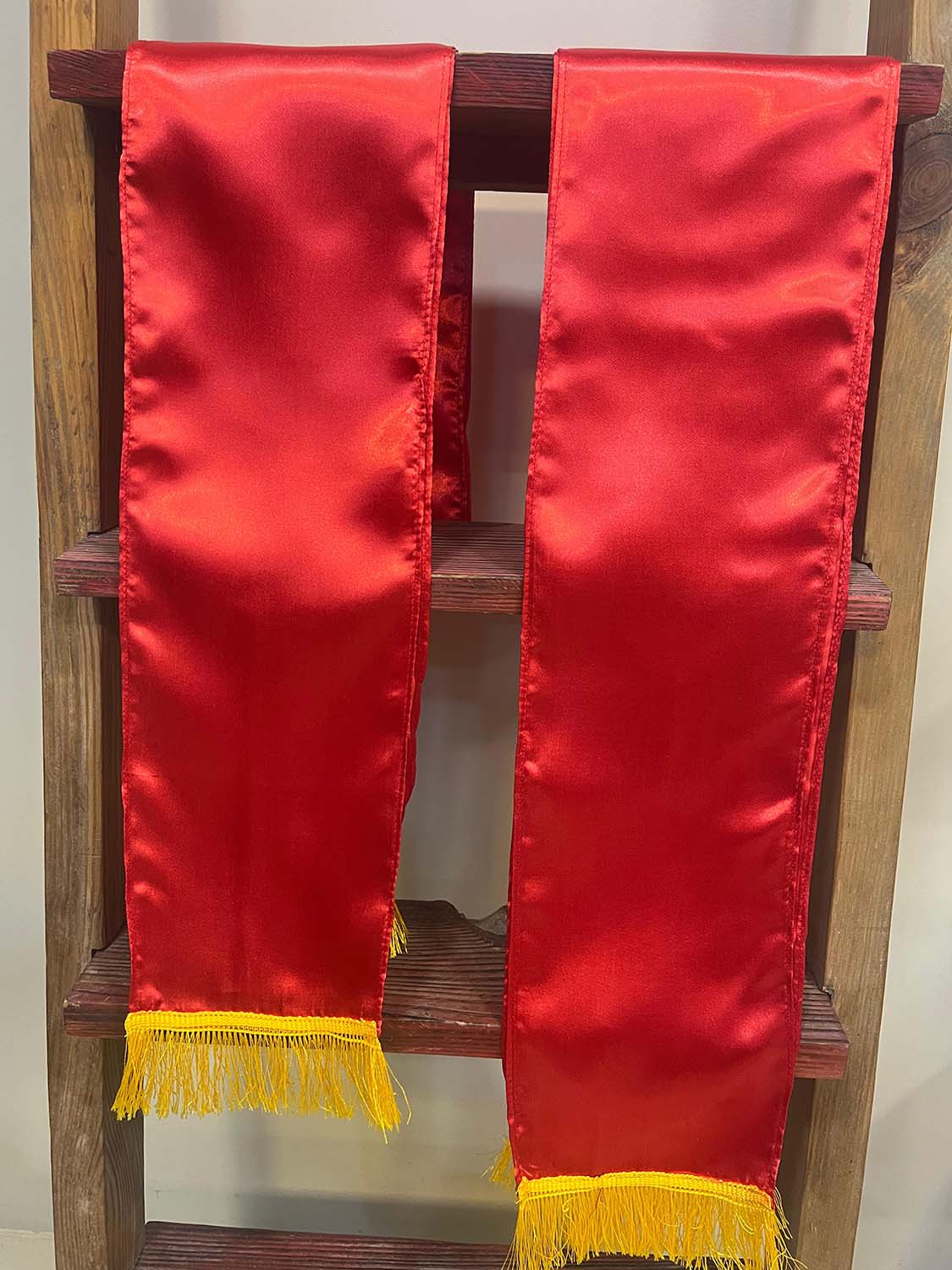 Divya India Red plain unisex silk stole bring timeless elegance, making every wedding, anniversary, birthday, or celebration special by welcoming guests with warmth and grace - Divya India