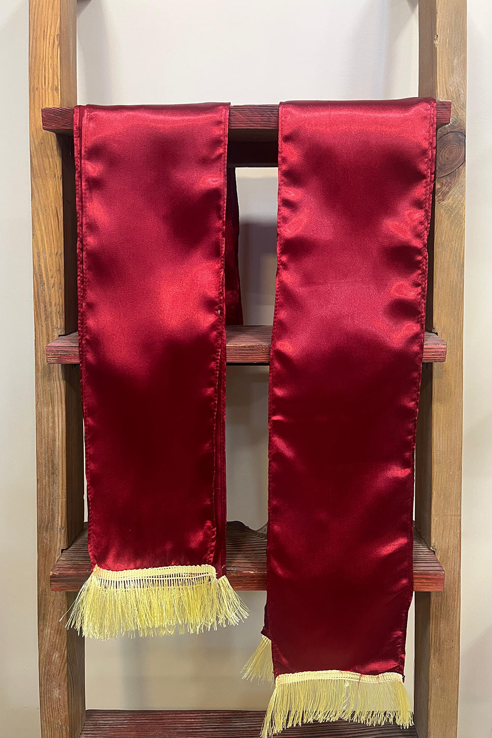 Divya India Maroon plain unisex silk stole bring timeless elegance, making every wedding, anniversary, birthday, or celebration special by welcoming guests with warmth and grace - Divya India