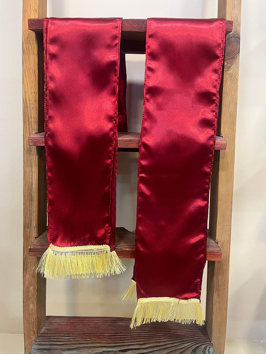 Divya India Maroon plain unisex silk stole bring timeless elegance, making every wedding, anniversary, birthday, or celebration special by welcoming guests with warmth and grace - Divya India