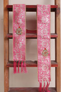 Divya India - Customised Stole - Royal Swagat Pink Banarasi Silk