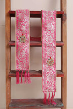 Divya India - Customised Stole - Royal Swagat Pink Banarasi Silk