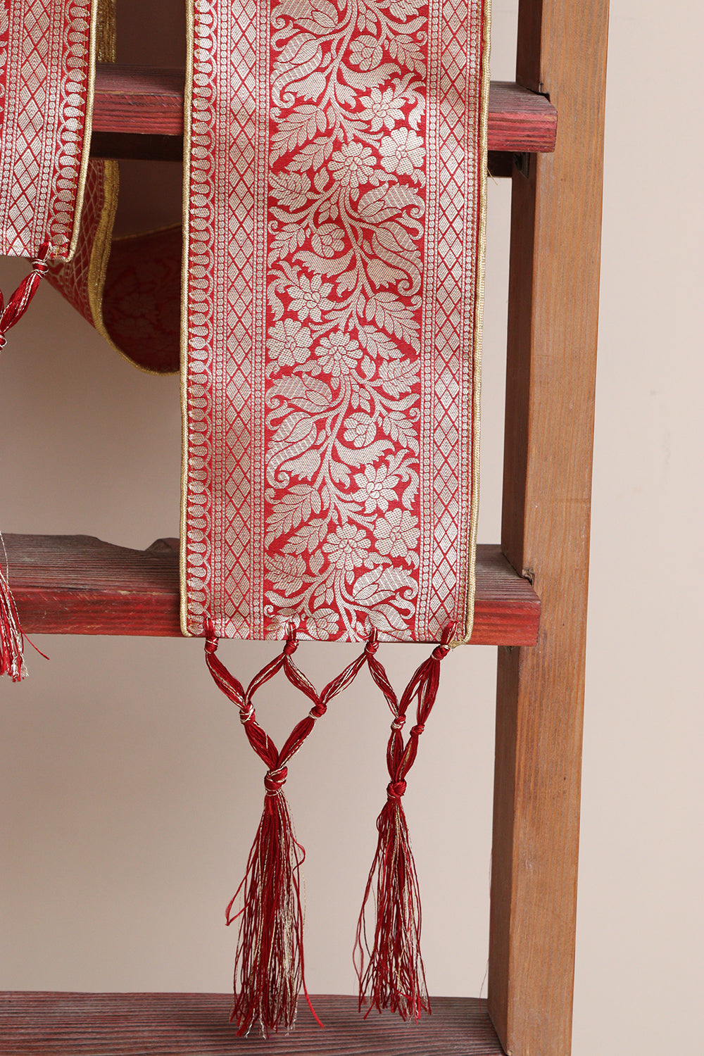 Divya India - Customised Stole - Royal Swagat Red Banarasi Silk