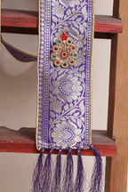 Divya India - Customised Stole - Royal Swagat Purple Banarasi Silk