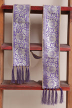 Divya India - Customised Stole - Royal Swagat Purple Banarasi Silk