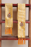 Divya India - Customised Stole - Royal Swagat Yellow Banarasi Silk