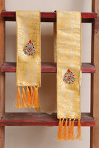 Divya India - Customised Stole - Royal Swagat Yellow Banarasi Silk