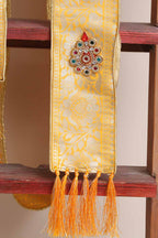 Divya India - Customised Stole - Royal Swagat Yellow Banarasi Silk