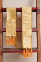 Divya India - Customised Stole - Royal Swagat Yellow Banarasi Silk