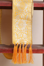 Divya India - Customised Stole - Royal Swagat Yellow Banarasi Silk