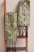 Divya India - Customised Stole - Royal Swagat Black Banarasi Silk