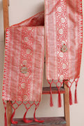 Divya India - Customised Stole - Royal Swagat Red Banarasi Silk