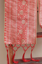 Divya India - Customised Stole - Royal Swagat Red Banarasi Silk