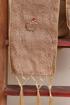 Divya India - Customised Stole - Swagat Pastel Banarasi Antique Zari Cotton