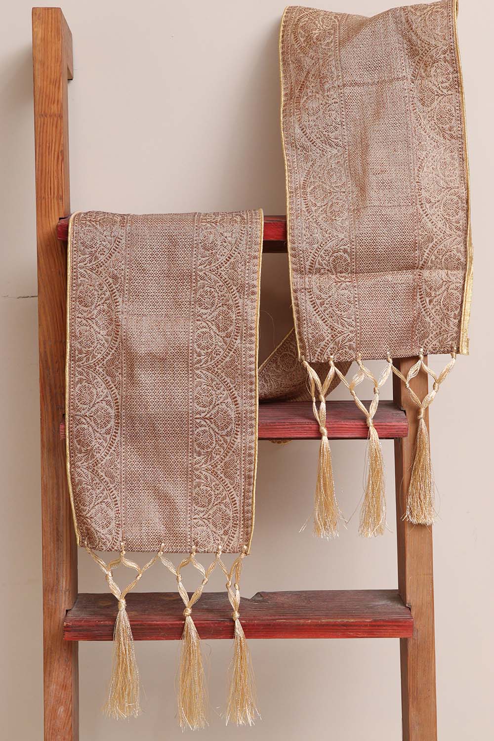 Divya India - Customised Stole - Swagat Pastel Banarasi Antique Zari Cotton