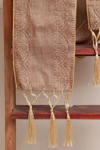 Divya India - Customised Stole - Swagat Pastel Banarasi Antique Zari Cotton