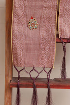 Divya India - Customised Stole - Swagat Pink Banarasi Antique Zari Cotton
