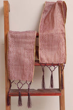 Divya India - Customised Stole - Swagat Pink Banarasi Antique Zari Cotton