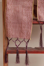 Divya India - Customised Stole - Swagat Pink Banarasi Antique Zari Cotton