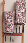 Divya India - Customised Stole - Royal Swagat Blue Paithani Silk Flower Design