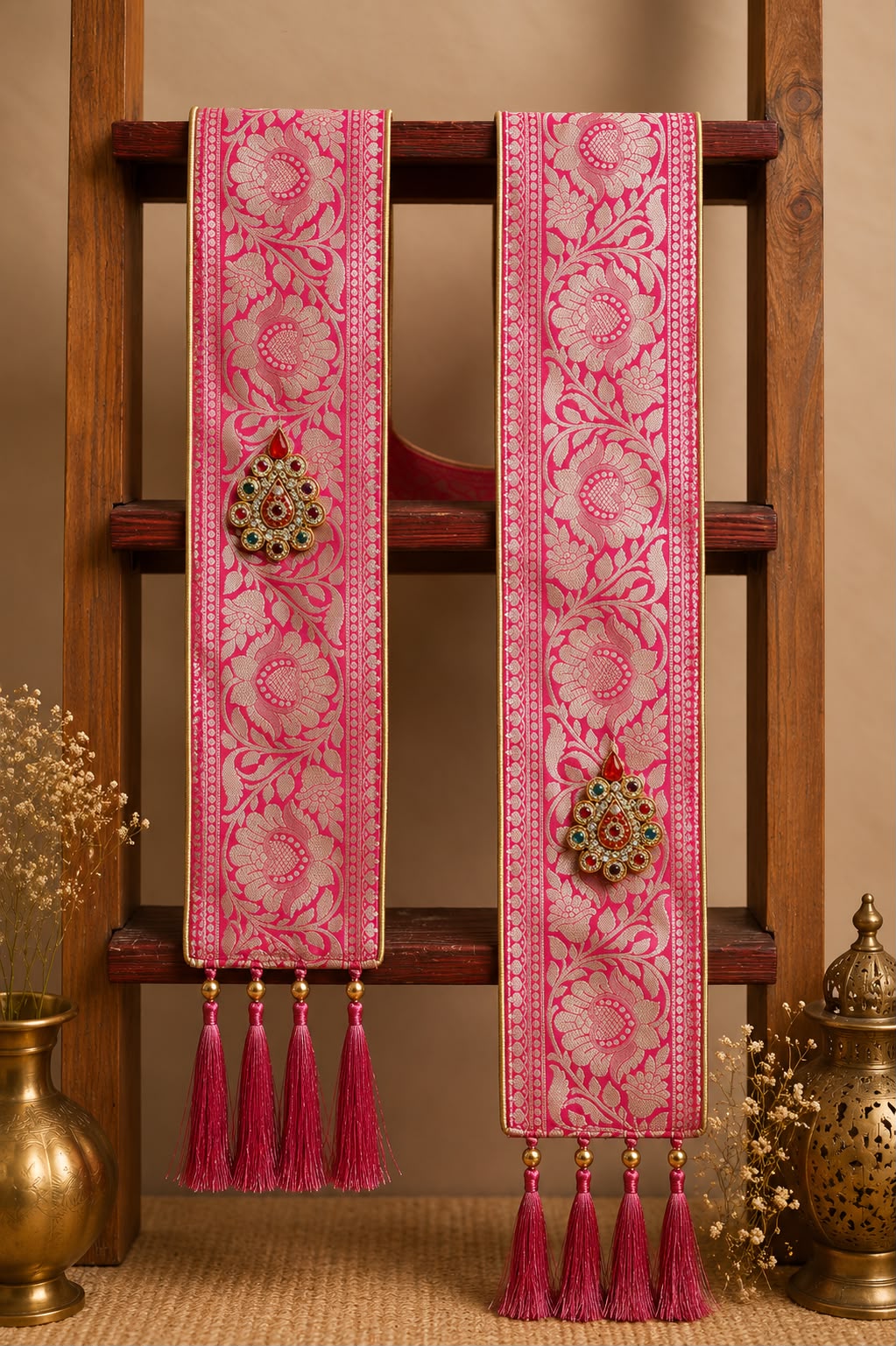 Bhagavata Purana Katha 9 Days 9 Colours Banarasi Stole Collection | One Stole for Each Day