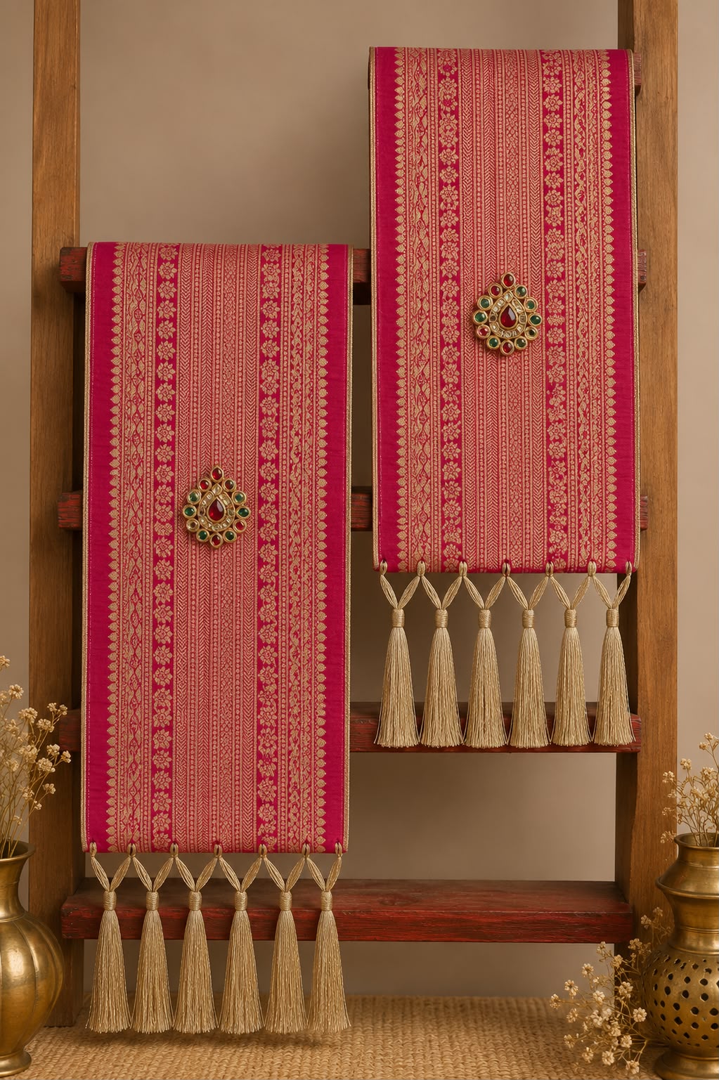 Bhagavata Purana Katha 9 Days 9 Colours Banarasi Stole Collection | One Stole for Each Day