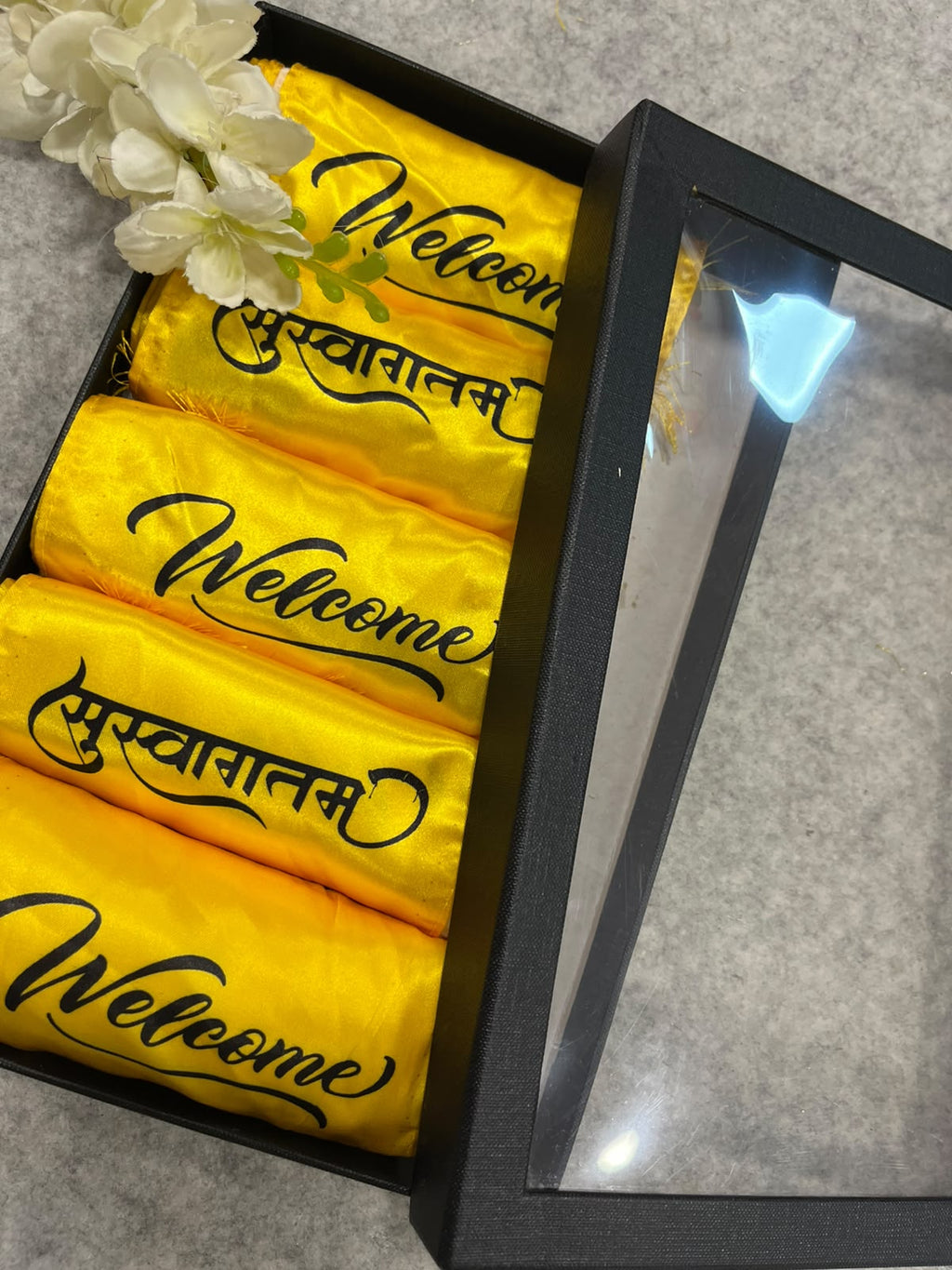Suswagatam Welcome Gift Box Stole Set Of  5