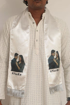 Divya India Customised Royal Swagat Patka  Unisex Silk Printed Stole & Dupatta for Welcoming Guests at Weddings, Anniversaries, Birthdays, or Grand Celebratory Occasions - Divya India